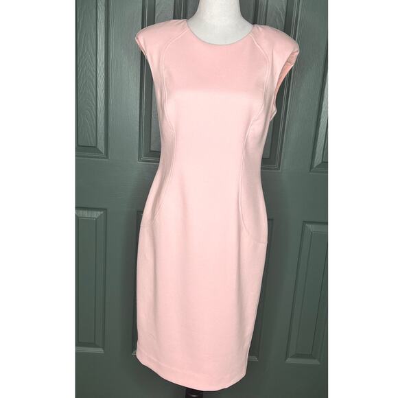 Eliza J Pink Sleeveless Sheath Dress Career Office Cocktail Party - Picture 4 of 11